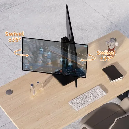 Another view of the Suptek Single LCD Monitor Stand Mount Riser for 13-43 Inch
