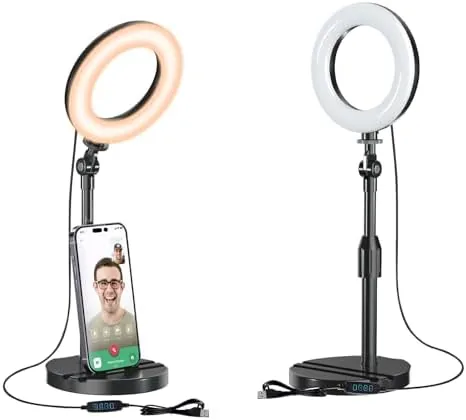 Desk Ring Light with Telescopic Stand, Travel Desktop Hola Light for Phone Selfie Laptop Review: Tested and Rated