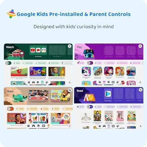 Close look at the COLORROOM 2026 Upgraded Android 15 Tablet, 10inch Kids Tablet, Octa-core build quality
