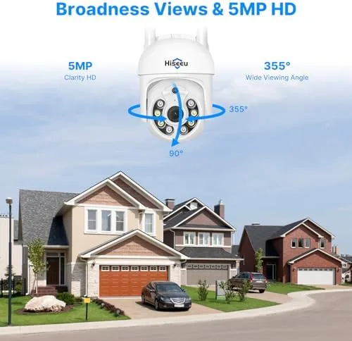 Close look at the Hiseeu Wireless Security Camera, 5MP WiFi Camera, Compatible NVR System build quality