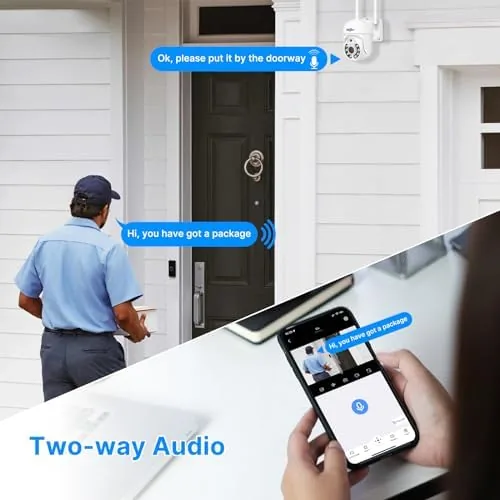Detail shot of the Hiseeu Wireless Security Camera, 5MP WiFi Camera, Compatible NVR System features