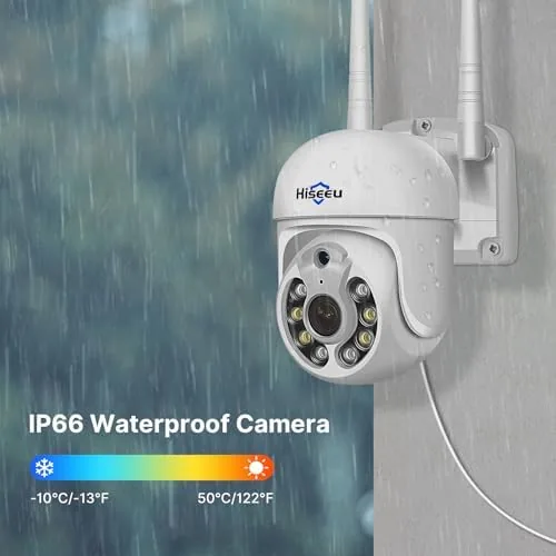 The Hiseeu Wireless Security Camera, 5MP WiFi Camera, Compatible NVR System in real use