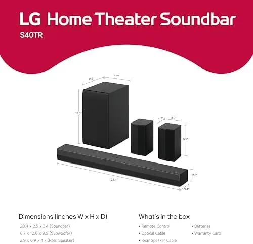 The rear speakers positioned behind a couch and the subwoofer in the corner of the room