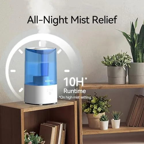 Close look at the ROSEKM Cool Mist Humidifiers for Bedroom, 2.0L Small Humidifier for build quality