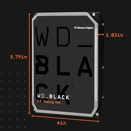 Close look at the WD Western Digital 8TB WD_Black Performance Internal Hard Drive HDD build quality