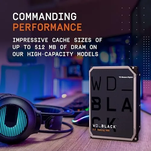 The WD Western Digital 8TB WD_Black Performance Internal Hard Drive HDD in real use