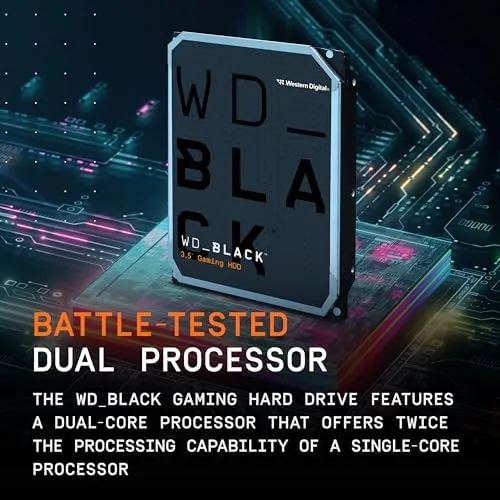 Another view of the WD Western Digital 8TB WD_Black Performance Internal Hard Drive HDD