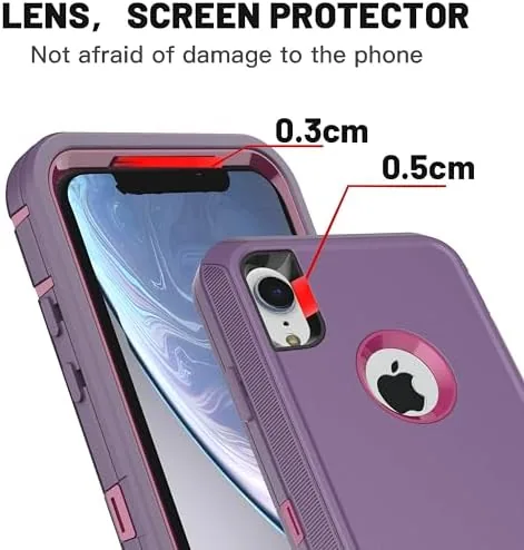 Another view of the for iPhone XR Case with Explosion-Proof Film[2 Pack],3 in 1