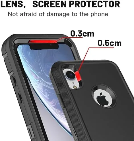 Another view of the for iPhone XR Case with Explosion-Proof Film[2 Pack],3 in 1