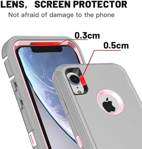 Another view of the for iPhone XR Case with Explosion-Proof Film[2 Pack],3 in 1