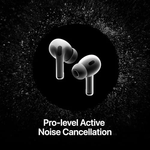 The AirPods Pro 2 charging through a USB-C cable