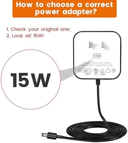Close look at the 2-Pack 15W Power Adapter for Alexa Dot 5th Gen, 4th build quality