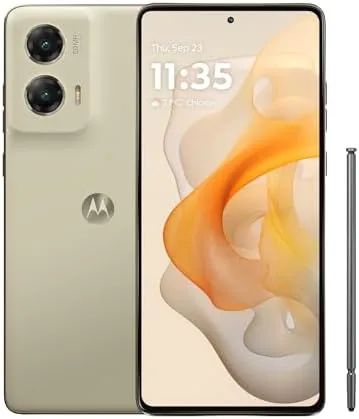 Motorola Moto G Stylus 5G 2024 in Caramel Latte with stylus removed