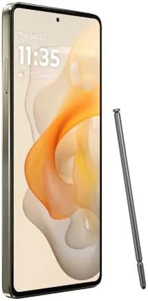 Writing on the Moto G Stylus 5G screen with the built-in stylus