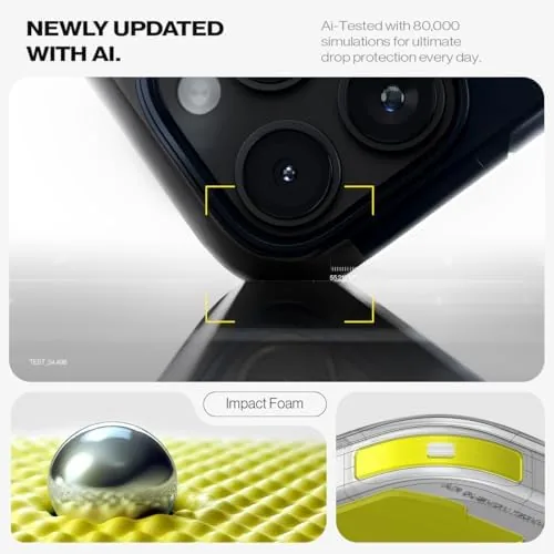 The raised camera lip on the back of the Spigen Tough Armor case