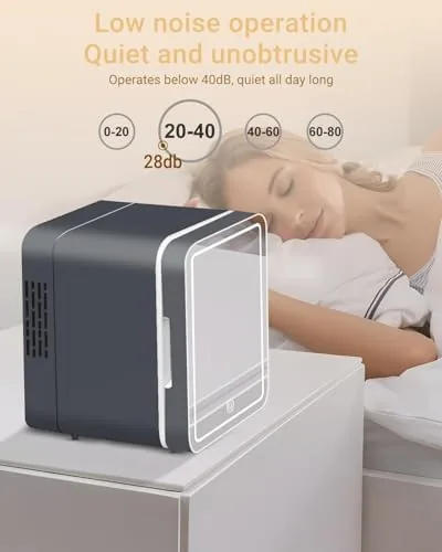 Testing the Upgrade Skincare Fridge with Dimmable LED Light Mirror, 4L/6Can Cooler over two weeks