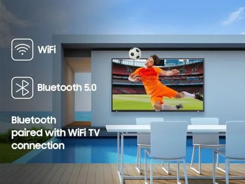 Close look at the SYLVOX Outdoor TV, 55 inch Waterproof Smart Outdoor TVs, 4K build quality