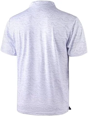 Close look at the Obla Men's Golf Polo Shirts Print Short Sleeve Dry Fit build quality