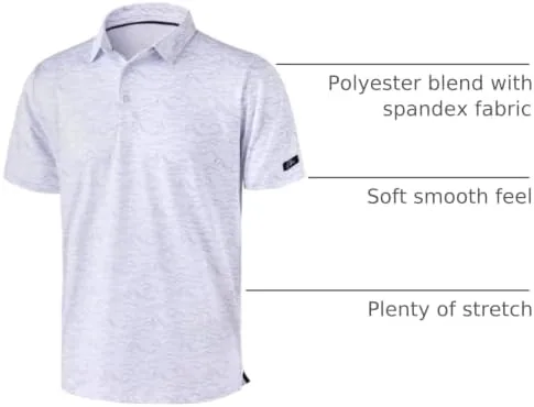 The Obla Men's Golf Polo Shirts Print Short Sleeve Dry Fit in real use