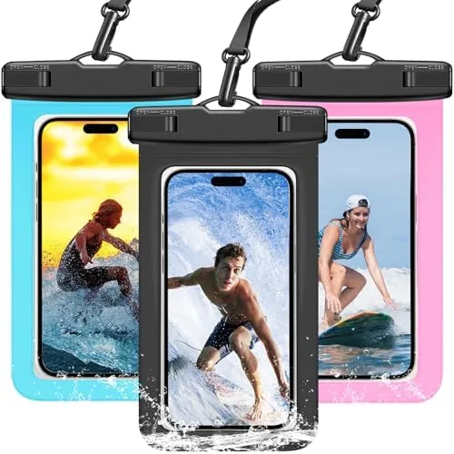 3 Pack Waterproof Phone Pouch IPX8 Universal Waterproof Case Dry Bag Phone Protector for Review: Tested and Rated