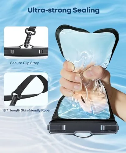 The 3 Pack Waterproof Phone Pouch IPX8 Universal Waterproof Case Dry compared in context