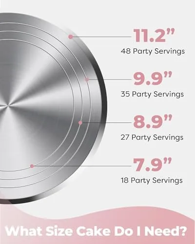 The Kootek Aluminum Cake Stand Turntable for Party, Base Giratoria Para in real use