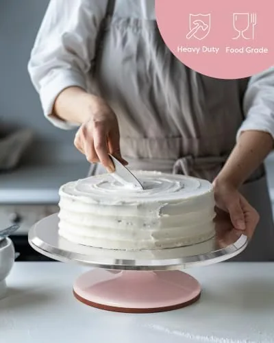The Kootek Aluminum Cake Stand Turntable for Party, Base Giratoria Para compared in context