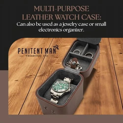 The Penitent Man Leather Watch Travel Case for Men | Smart in real use