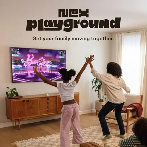 Nex Playground setup screen showing the camera view of a living room
