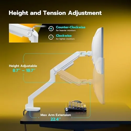 The ARES WING Ultrawide Monitor Arm with USB for 17 to compared in context
