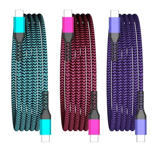 Overview of the USB C Cable, [6ft, 3-Pack 60W] PD 3.0 USB C
