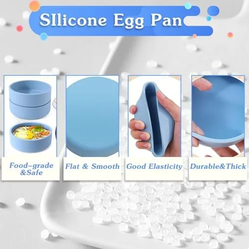Egg molds sitting in an air fryer basket ready to cook