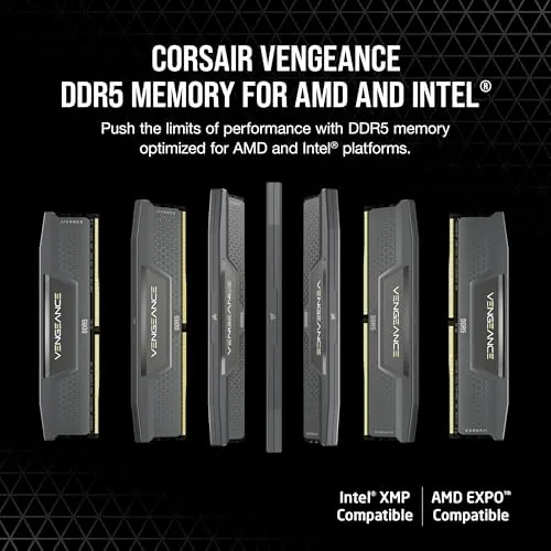 Close up of the low profile heatsink on the DDR5 module