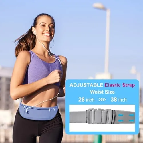 The Slim Running Belt for Women Men,Runners Fanny Pack Phone Holder,Money in real use