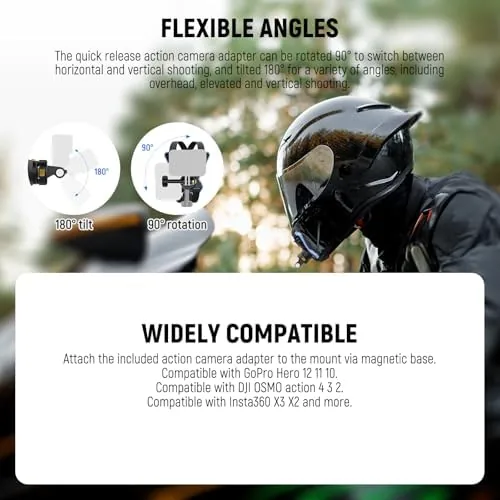 Close look at the NEEWER Motorcycle Helmet Chin Strap Mount Accessories Kit Compatible with build quality