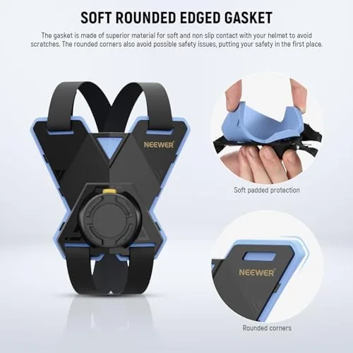 The NEEWER Motorcycle Helmet Chin Strap Mount Accessories Kit Compatible with in real use