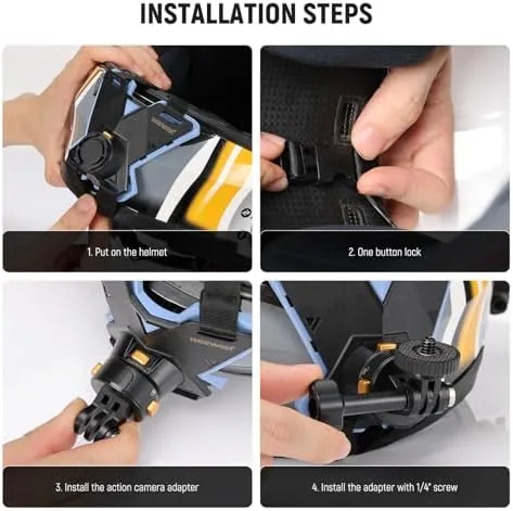 The NEEWER Motorcycle Helmet Chin Strap Mount Accessories Kit Compatible with compared in context
