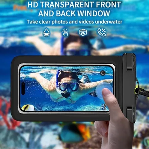 The Waterproof Phone Pouch IPX8 Universal Waterproof Case Dry Bag Phone in real use