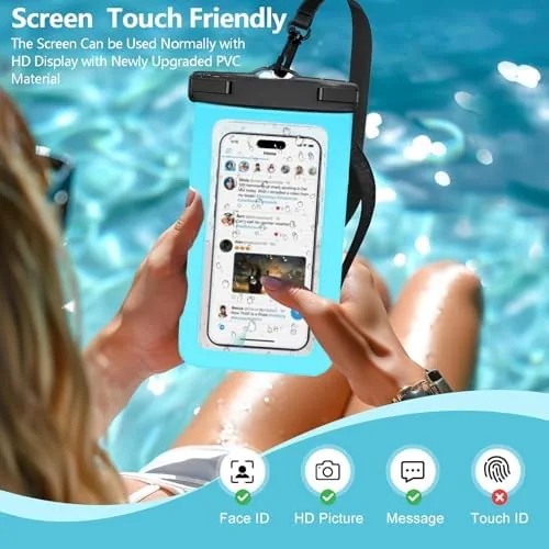 Another view of the Waterproof Phone Pouch IPX8 Universal Waterproof Case Dry Bag Phone