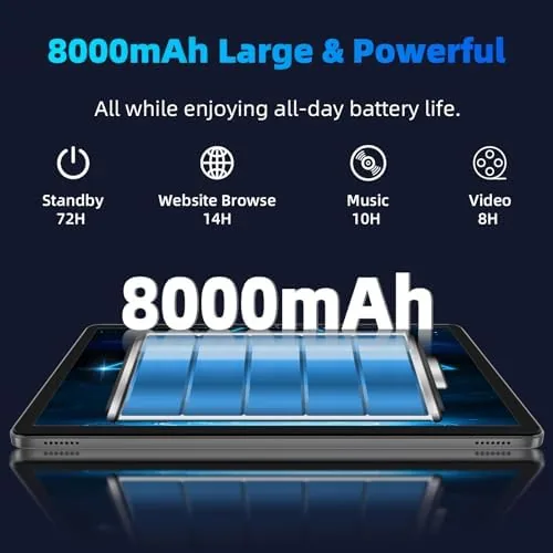 Detail shot of the COLORROOM 2026 Android16 Tablet 11inch, Face Unlock, 18W Fast Charge,Black features