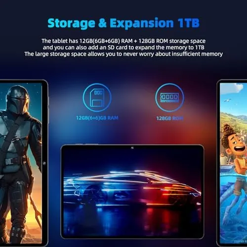 The COLORROOM 2026 Android16 Tablet 11inch, Face Unlock, 18W Fast Charge,Black in real use
