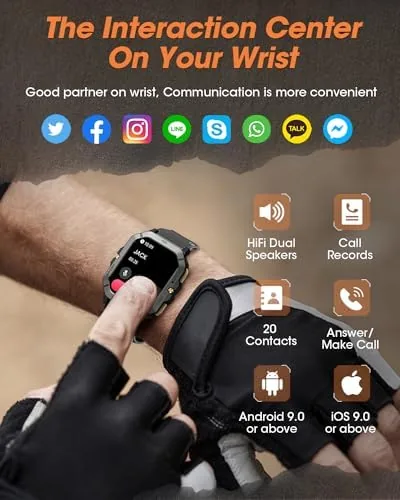 Another view of the Military Smart Watches for Men (Answer/Make Calls), 2.02'' Fitness Smart