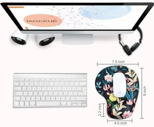 Close look at the JIKIOU Ergonomic Mouse Pad with Gel Wrist Rest 2Pack, Portable build quality