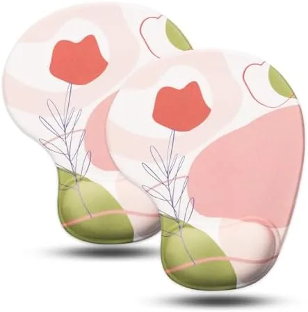 JIKIOU Ergonomic Mouse Pad with Gel Wrist Rest 2 Pack, Portable Small Rose | Review: Tested and Rated