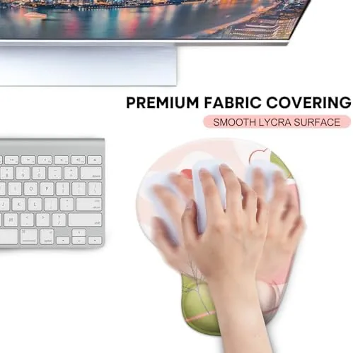 The JIKIOU Ergonomic Mouse Pad with Gel Wrist Rest 2 Pack compared in context