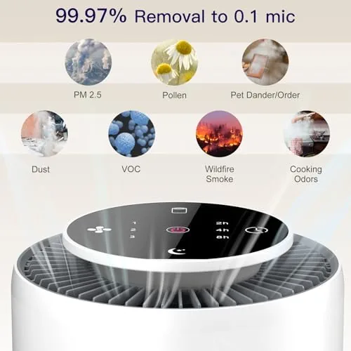 The 2 Pack Air Purifiers for Home Bedroom H13 True HEPA in real use