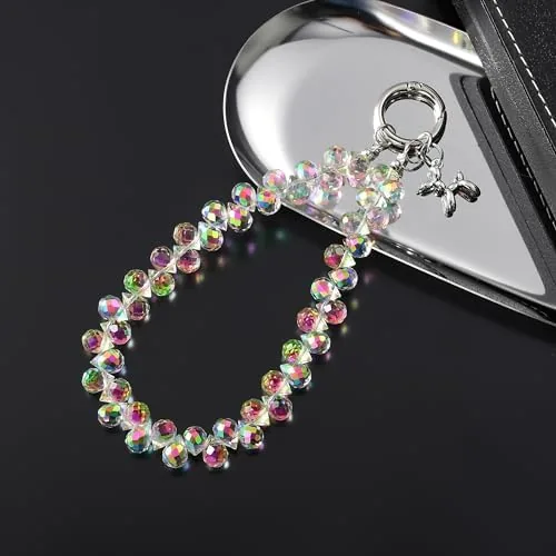 The richginker Sparkling Beaded Phone Wrist Strap with Box, D-Crystal AB compared in context
