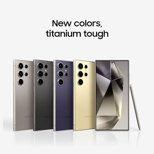 Side view showing the titanium frame and S Pen slot of the S24 Ultra