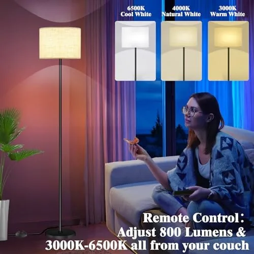 The lamp in a cozy bedroom reading corner with a chair and side table