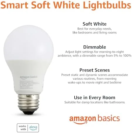 Close look at the Amazon Basics Smart A19 LED Light Bulb, Dimmable Soft White build quality